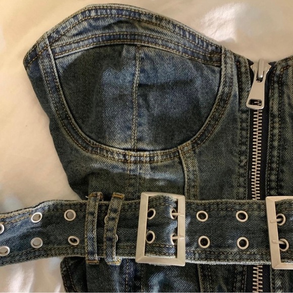 [SOLD] IAMGIA Zeyda Denim Corset Top - Picture 4 of 5